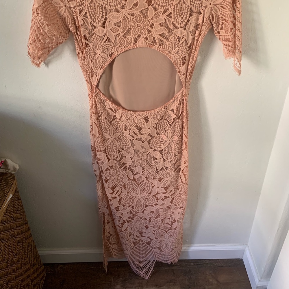 Nude/coral lace for love and lemons dress in small - Picture 3 of 3
